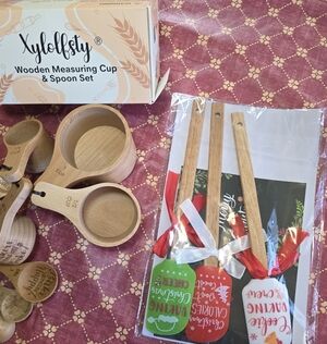 Xylolfsy Wooden Measuring Cup & Spoon Set
